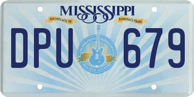 MS license plate DPU679