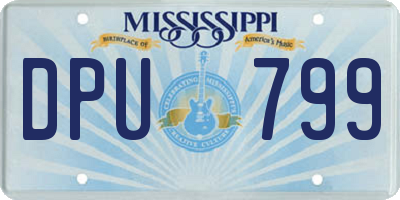 MS license plate DPU799