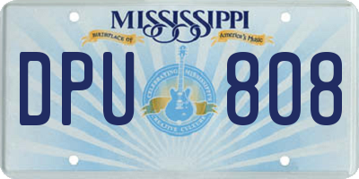MS license plate DPU808