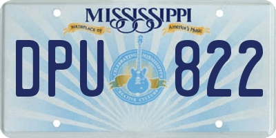 MS license plate DPU822