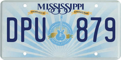 MS license plate DPU879