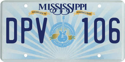 MS license plate DPV106