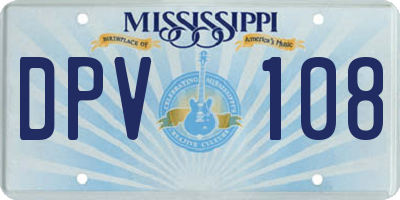 MS license plate DPV108