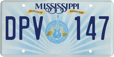 MS license plate DPV147