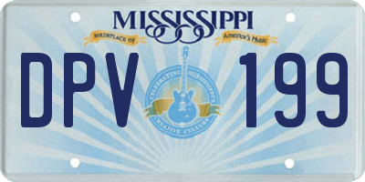 MS license plate DPV199