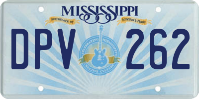 MS license plate DPV262