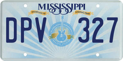MS license plate DPV327