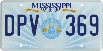 MS license plate DPV369