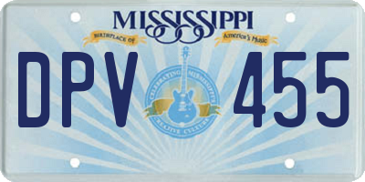 MS license plate DPV455