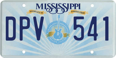 MS license plate DPV541
