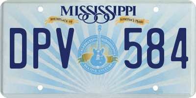 MS license plate DPV584
