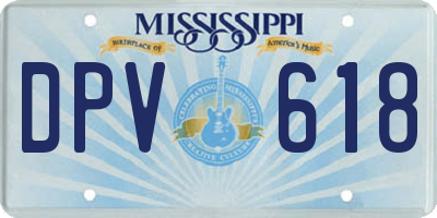 MS license plate DPV618