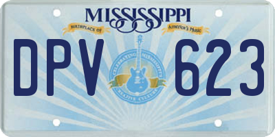 MS license plate DPV623