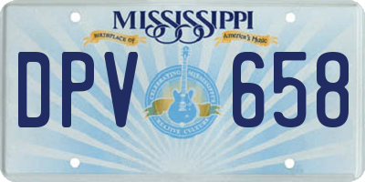 MS license plate DPV658