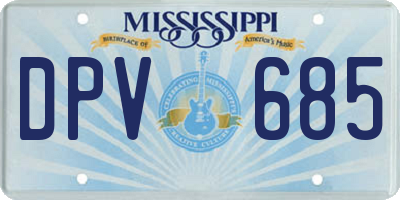 MS license plate DPV685