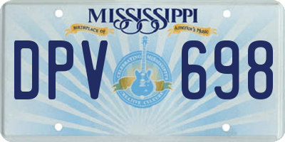 MS license plate DPV698