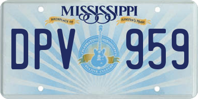 MS license plate DPV959