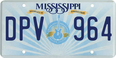 MS license plate DPV964