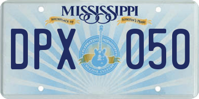 MS license plate DPX050