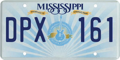 MS license plate DPX161