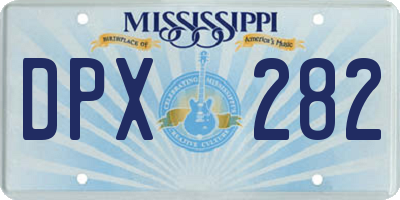 MS license plate DPX282