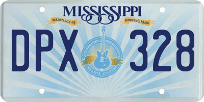 MS license plate DPX328