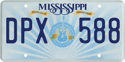 MS license plate DPX588
