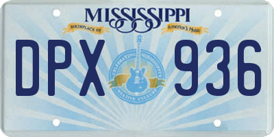 MS license plate DPX936