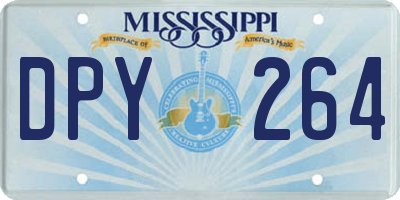 MS license plate DPY264