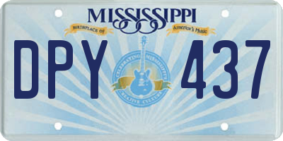 MS license plate DPY437