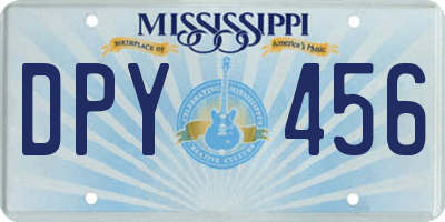 MS license plate DPY456