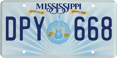 MS license plate DPY668