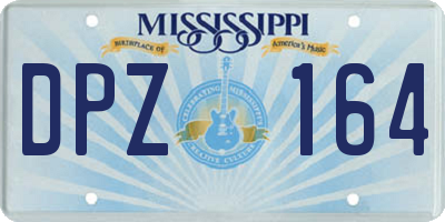 MS license plate DPZ164