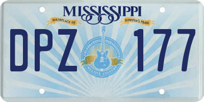 MS license plate DPZ177