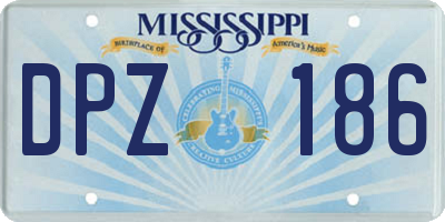 MS license plate DPZ186