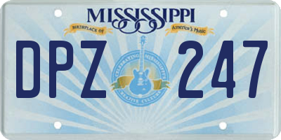 MS license plate DPZ247