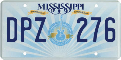 MS license plate DPZ276