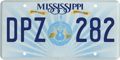 MS license plate DPZ282
