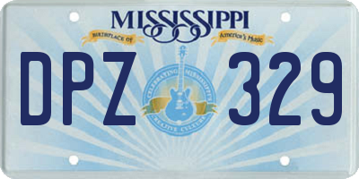 MS license plate DPZ329