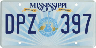 MS license plate DPZ397