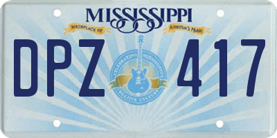 MS license plate DPZ417