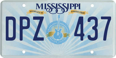 MS license plate DPZ437