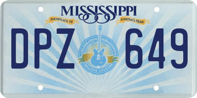 MS license plate DPZ649