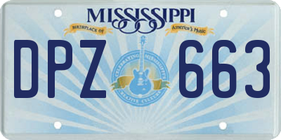 MS license plate DPZ663