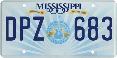 MS license plate DPZ683