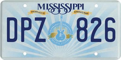 MS license plate DPZ826