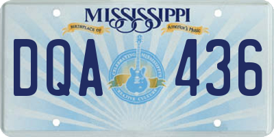 MS license plate DQA436