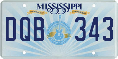 MS license plate DQB343