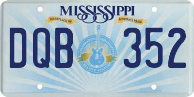 MS license plate DQB352