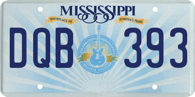 MS license plate DQB393